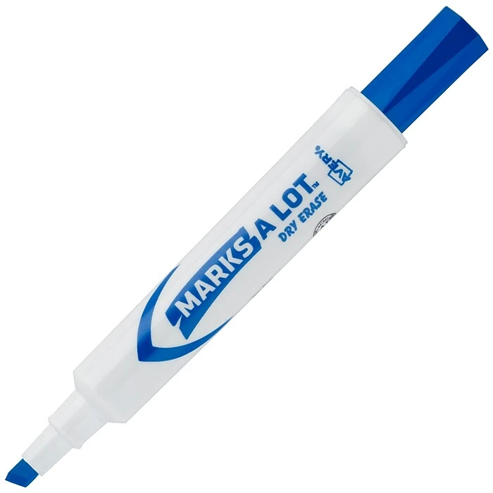 Avery Marks A Lot Desk-Style Dry Erase Marker, Chisel Tip, Blue, 12 Markers Per Pack (24406) 3 Avery Marks A Lot Desk-Style Dry Erase Marker, Chisel Tip, Blue, 12 Markers Per Pack (24406)