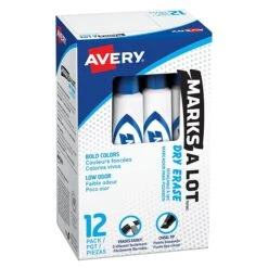 Avery Marks A Lot Desk-Style Dry Erase Marker, Chisel Tip, Blue, 12 Markers Per Pack (24406) 14 Avery Marks A Lot Desk-Style Dry Erase Marker, Chisel Tip, Blue, 12 Markers Per Pack (24406) -Office Supplies Shop sp71099557 sc7