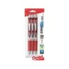 Pentel EnerGel RTX Retractable Gel Pen, Medium Point, 0.7mm, Red Ink, 3/Pack (BL77BP3B) -Office Supplies Shop sp72204206 sc7