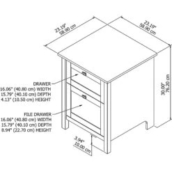Bush Furniture Broadview 2 Drawer File Cabinet, Pure White (BDF124WH-03) 15 Bush Furniture Broadview 2 Drawer File Cabinet, Pure White (BDF124WH-03) -Office Supplies Shop sp73171050 sc7