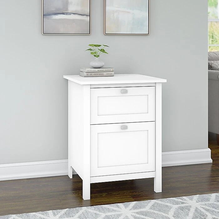 Bush Furniture Broadview 2 Drawer File Cabinet, Pure White (BDF124WH-03) 4 Bush Furniture Broadview 2 Drawer File Cabinet, Pure White (BDF124WH-03) - Image 2