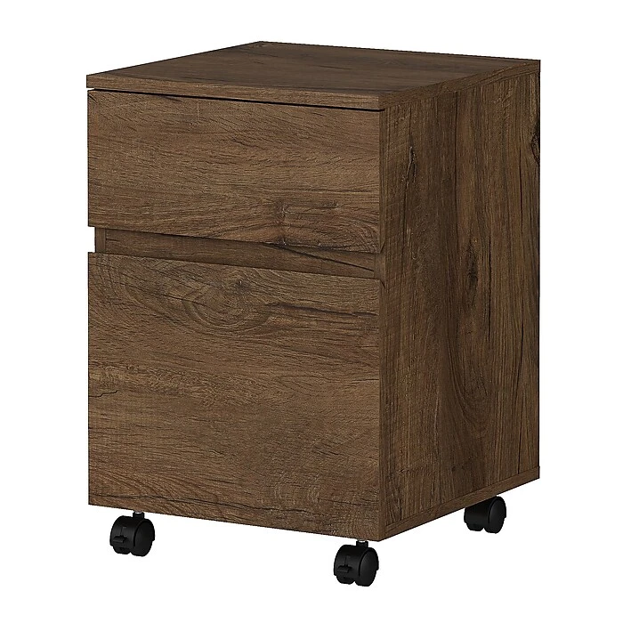 Bush Furniture Anthropology 2 Drawer Mobile File Cabinet, Rustic Brown Embossed (ATH011RB) 3 Bush Furniture Anthropology 2 Drawer Mobile File Cabinet, Rustic Brown Embossed (ATH011RB)