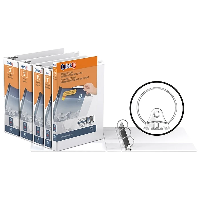 Stride QuickFit 1" 3-Ring View Binder, White (88010) 5 Stride QuickFit 1" 3-Ring View Binder, White (88010) - Image 3