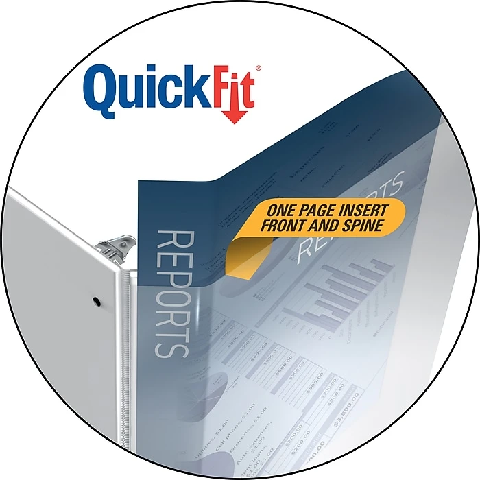 Stride QuickFit 1" 3-Ring View Binder, White (88010) 6 Stride QuickFit 1" 3-Ring View Binder, White (88010) - Image 4