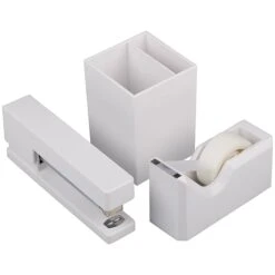 JAM Paper Desk Supplies Kit, White, 3/Pack (337841WH) -Office Supplies Shop sp82108775 sc7 1