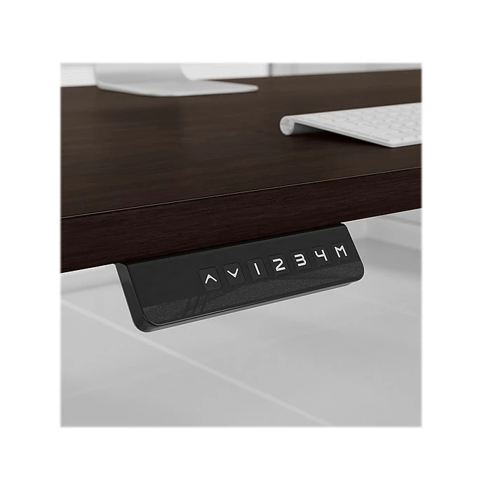 Bush Business Furniture Office 500 27"-47" Adjustable Desk With Storage And Bookcase, Black Walnut (OF5006BWSU) 5 Bush Business Furniture Office 500 27"-47" Adjustable Desk With Storage And Bookcase, Black Walnut (OF5006BWSU) - Image 3