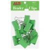 JAM Paper® Colorful Binder Clips, Large, 1 1/2 Inch (41mm), Green Binderclips, 12/Pack (340BCgr) -Office Supplies Shop sp93880909 sc7