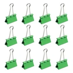 JAM Paper® Colorful Binder Clips, Large, 1 1/2 Inch (41mm), Green Binderclips, 12/Pack (340BCgr) -Office Supplies Shop sp93880920 sc7