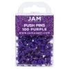 JAM Paper Push Pins, Purple, 100/Pack (222419053) -Office Supplies Shop sp97365335 sc7